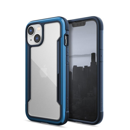 X-Doria Raptic Shield - hliníkové pouzdro pro iPhone 14 (testováno při pádu z výšky 3 m) (Marine Blue)