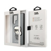 Karl Lagerfeld Saffiano Ikonik Patch - Etui Samsung Galaxy S22 Ultra (srebrny)