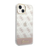 Guess 4G Stripe Script Logo Electroplated Pattern – Etui iPhone 14 (różowy)