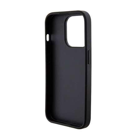 Guess Grip Stand 4G Saffiano Strass Logo - iPhone 15 Pro Max Case (black)