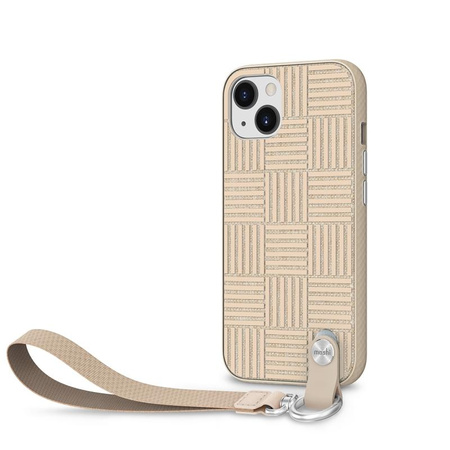Moshi Altra - Etui z odpinaną smyczką iPhone 13 (antybakteryjne NanoShield™) (Sahara Beige)