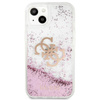 Guess Liquid Glitter 4G Big Logo - Coque pour iPhone 13 mini (rose)