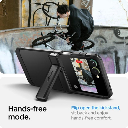 Spigen Tough Armor Pro MagSafe - Gehäuse für Samsung Galaxy Z Flip 7 (Schwarz)
