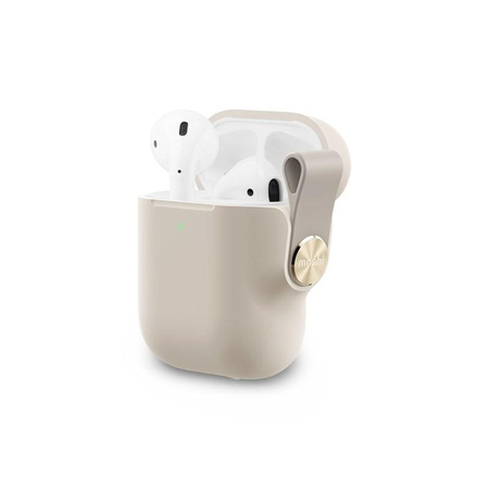 Moshi Pebbo - AirPods tok levehető csuklópánttal (Savanna Beige)