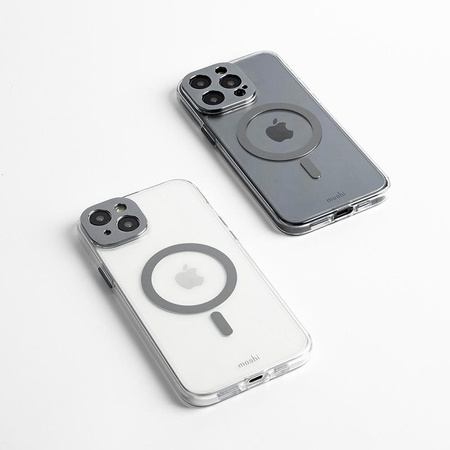Moshi iGlaze MagSafe - Tasche für iPhone 15 Plus (Meteorite Gray)