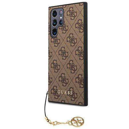 Collection Guess 4G Charms - Étui Samsung Galaxy S22 Ultra (marron)
