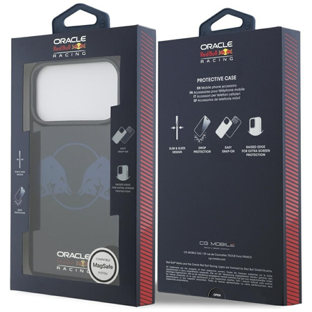 Průhledný kryt Red Bull IML Two Bulls MagSafe pro iPhone 17 Pro Max (tmavě modrý)