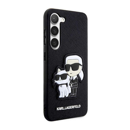 Karl Lagerfeld NFT Saffiano Karl & Choupette - Étui Samsung Galaxy S23 (noir)