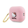 Hello Kitty Silikonová 3D hlava kočičky - pouzdro pro AirPods Pro 2 (růžové)