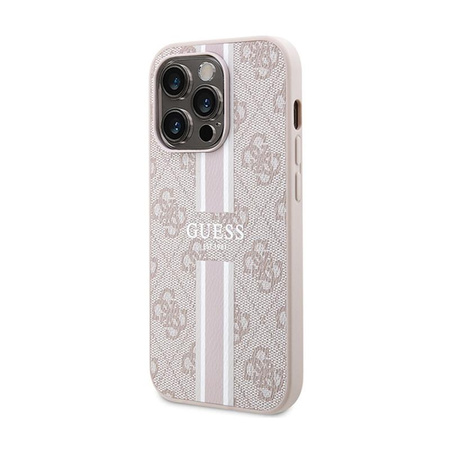 Guess 4G Printed Stripes MagSafe - iPhone 15 Pro Max Case (pink)