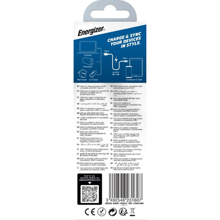 Energizer Ultimate - propojovací kabel USB-A k USB-C 2 m (červený)