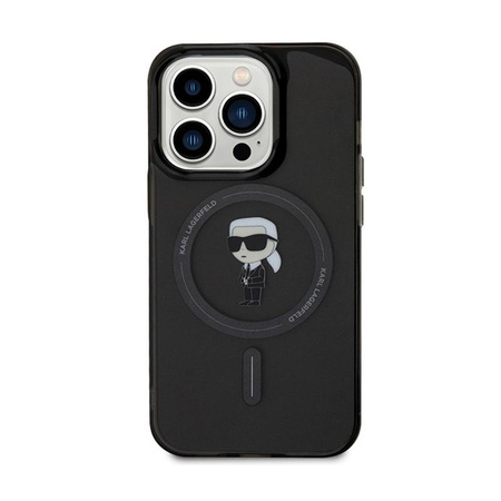 Karl Lagerfeld IML Ikonik MagSafe - Coque pour iPhone 14 Pro Max (noir)