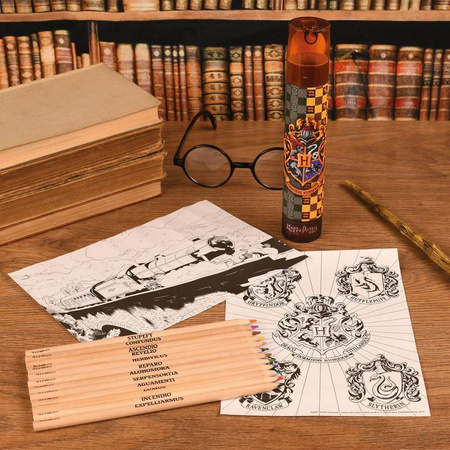 Harry Potter - Pencil crayons set in a tube of 12 pcs. with sharpener (Hogwarts)