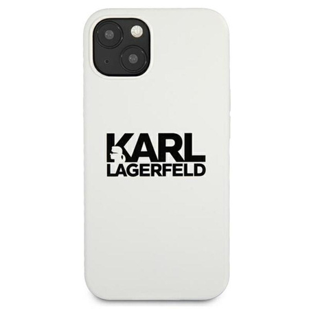 Karl Lagerfeld Silicone Stack Logo - iPhone 13 mini Case (white)