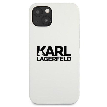 Karl Lagerfeld Silicone Stack Logo - Coque iPhone 13 (blanc)