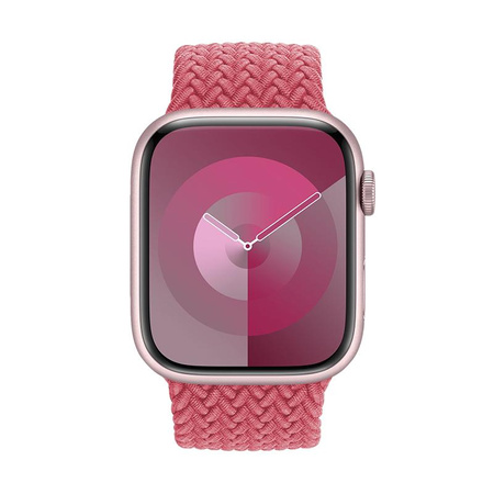 Crong Wave Band - Geflochtenes Armband für Apple Watch 38/40/41 mm (rosa)