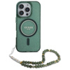 Guess IML Glitter With Pearl Strap MagSafe - iPhone 16 Pro Max Case (green)