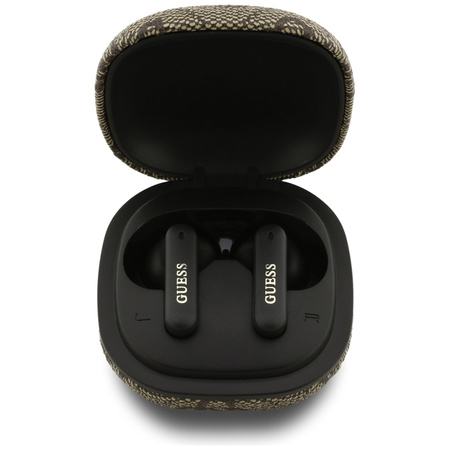 Słuchawki Bezprzewodowe z Etui Ładującym Guess Dokanałowe Bluetooth Brązowe