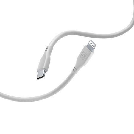 Cellularline Soft Cable - kabel USB-C na Lightning s certifikací MFi 1,2 m (šedý)