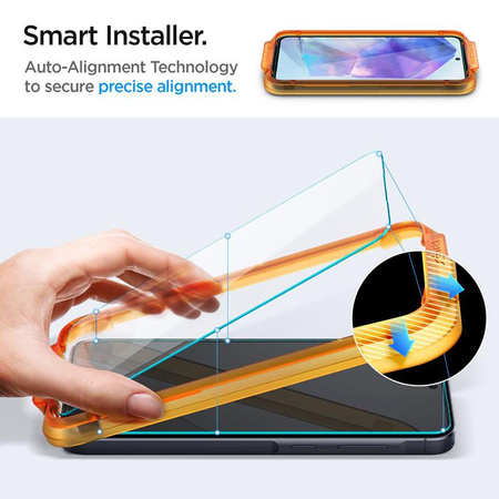 Spigen Alm Glas.TR 2-Pack - Tempered Glass for Samsung Galaxy A55 5G (Transparent)