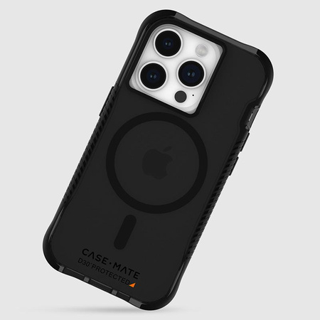 Case-Mate Tough Grip Plus D3O MagSafe - Étui pour iPhone 15 Pro (Fumé/Noir)