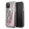 Karl Lagerfeld Signature Glitter Case - pouzdro pro iPhone 11 Pro (růžově zlaté)