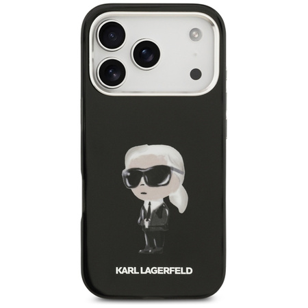 Etui do iPhone 17 Pro do MagSafe Karl Lagerfeld Logo Oryginalny Czarny Case