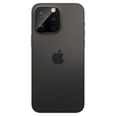 Spigen Optik.TR Camera Lens Protector 2-Pack - Lens protection glass for iPhone 16 Pro / 16 Pro Max / 15 Pro / 15 Pro Max / 14 Pro / 14 Pro Max (Black)