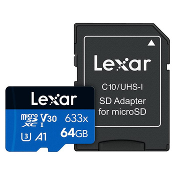 Lexar - MicroSDXC 4K UHD memóriakártya 64 GB kapacitással