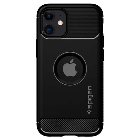Spigen Rugged Armor - Hülle für iPhone 12 / iPhone 12 Pro (Schwarz)