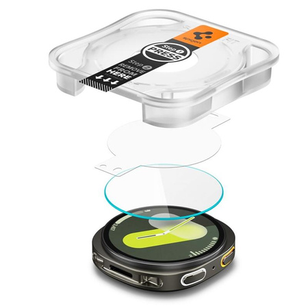 SZKŁO HARTOWANE NA EKRAN DO GALAXY WATCH 8 40 mm, Spigen, Ochronne, 2szt