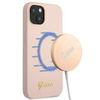 Étui Guess Silicone Script MagSafe - iPhone 13 (rose)