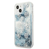 Guess Peony Liquid Glitter - Etui iPhone 13 (niebieski)