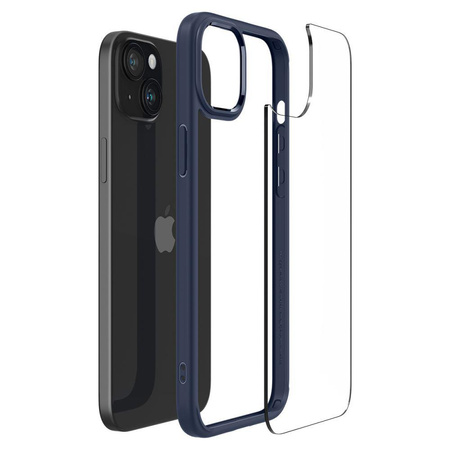 Spigen Ultra Hybrid - tok iPhone 15 készülékhez (sötétkék)