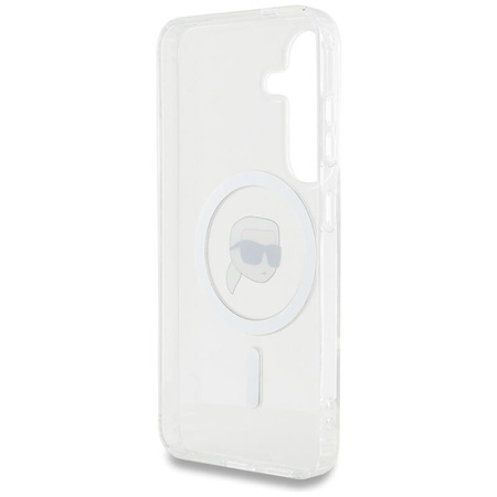 Karl Lagerfeld Button Karl Head Printed Logo MagSafe - Samsung Galaxy S25 Case (white)