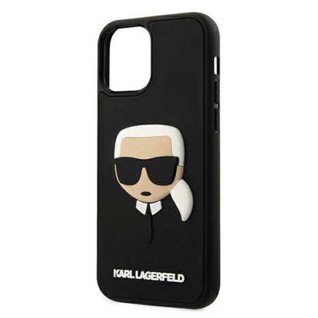 Karl Lagerfeld 3D Rubber Karl's Head - iPhone 12 / iPhone 12 Pro Tasche (schwarz)