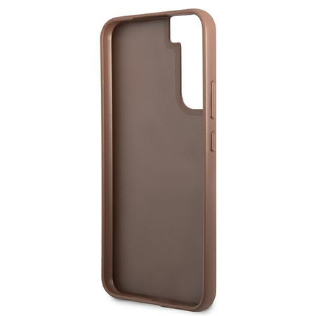Guess 4G Metal Gold Logo - Etui Samsung Galaxy S22+ (brązowy)