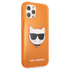 Karl Lagerfeld Choupette Head - iPhone 12 / iPhone 12 Pro tok (fluo narancssárga)