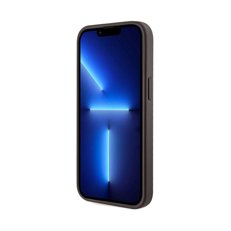 Guess 4G Gedruckte Streifen MagSafe - iPhone 15 Tasche (braun)