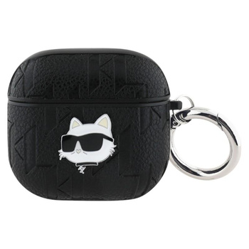Karl Lagerfeld Monogram Choupette Head - AirPods 4 tok (fekete)