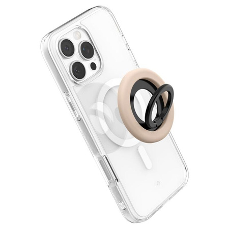 Spigen Nano Pop MagSafe Phone Ring - Držák na prst s funkcí stojánku (Coconut Beige)