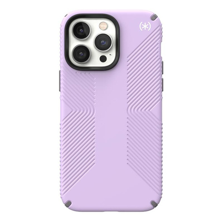 Speck Presidio2 Grip - Csúszásgátló tok iPhone 14 Pro Max készülékhez (Spring Purple / Cloudygrey / White)