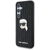 Karl Lagerfeld Leder Monogramm Pin Logo Karl Head - Samsung Galaxy S25 Tasche (schwarz)