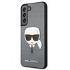 Karl Lagerfeld Saffiano Ikonik Karl`s Head - Samsung Galaxy S22+ Case (silver)