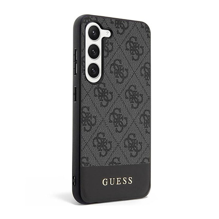 Guess 4G Bottom Stripe Metall Logo Kollektion - Samsung Galaxy S23+ Gehäuse (schwarz)