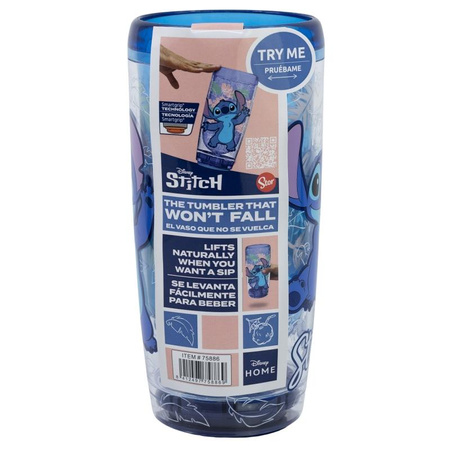Disney Stitch Ohana – Kubek nieprzewracalny z izolacją termiczną i Smartgrip (625 ml, bez BPA, licencjonowany)