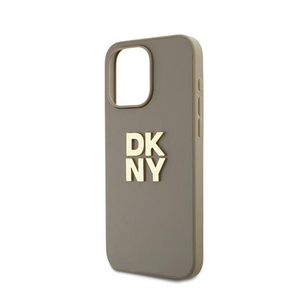 DKNY Wrist Strap Stock Logo - pouzdro pro iPhone 15 Pro Max (béžové)