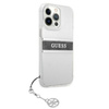 Guess 4G Stripe Grey Charm - iPhone 13 Pro Tasche (Transparent)