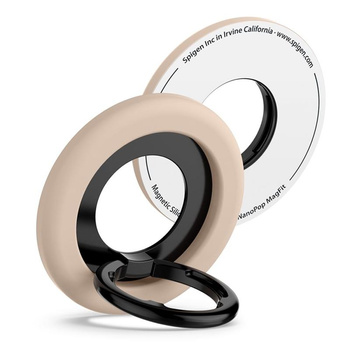 Spigen Nano Pop MagSafe Phone Ring - Porte-doigt magnétique avec fonction de support (Coconut Beige)