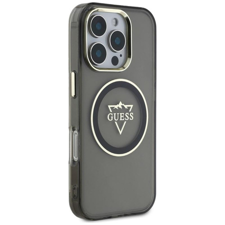 Guess IML Metal Mountain Logo MagSafe - Case for iPhone 16 Pro Max (black)